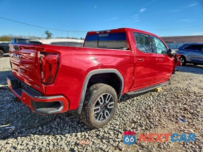 Trzecie zdjęcie samochodu z tyłu: 2021 GMC SIERRA K1500 AT4 VIN:1GTP9EEL4MZ111351 - miniatura