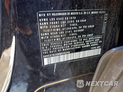 Zdjęcie 13 z 16 samochodu: 2022 VOLKSWAGEN TAOS S VIN:3VVCX7B28NM036248 - miniatura
