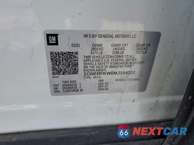 Zdjęcie 12 z 13 samochodu: 2021 CHEVROLET TRAVERSE LS VIN:1GNERFKW0MJ154022 - miniatura