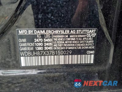 Zdjęcie 12 z 12 samochodu: 2007 MERCEDES-BENZ E 350 4MATIC WAGON VIN:WDBUH87X37B150029 - miniatura