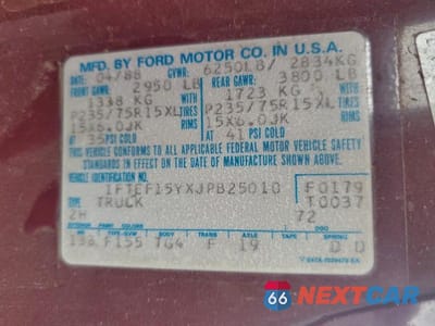Zdjęcie 12 z 12 samochodu: 1988 FORD F150 VIN:1FTEF15YXJPB25010 - miniatura