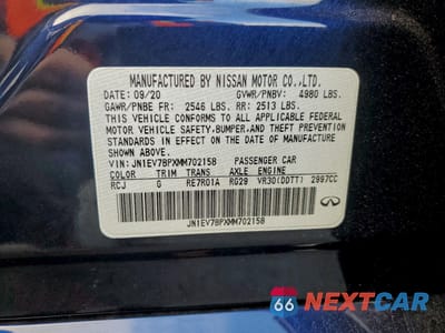 Zdjęcie 12 z 14 samochodu: 2021 INFINITI Q50 LUXE VIN:JN1EV7BPXMM702158 - miniatura