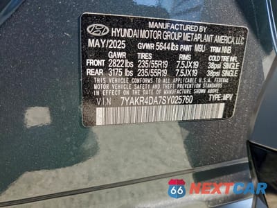 Zdjęcie 13 z 13 samochodu: 2025 HYUNDAI IONIQ 5 LIMITED VIN:7YAKR4DA7SY025760 - miniatura