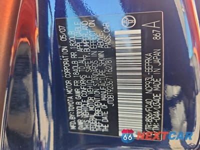 Zdjęcie 12 z 12 samochodu: 2007 TOYOTA YARIS VIN:JTDBT923671162781 - miniatura