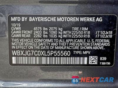 Zdjęcie 15 z 15 samochodu: 2020 BMW X1 SDRIVE28I VIN:WBXJG7C0XL5P55560 - miniatura