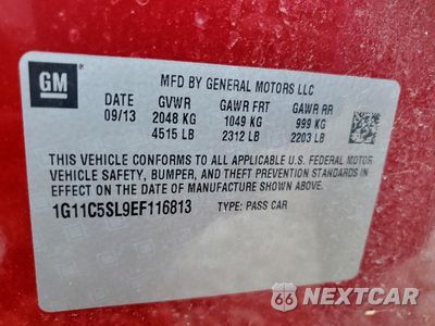 Zdjęcie 12 z 12 samochodu: 2014 CHEVROLET MALIBU 1LT VIN:1G11C5SL9EF116813 - miniatura