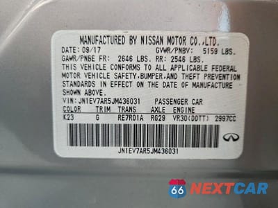 Zdjęcie 12 z 12 samochodu: 2018 INFINITI Q50 LUXE VIN:JN1EV7AR5JM436031 - miniatura