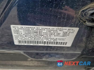 Zdjęcie 13 z 13 samochodu: 2010 ACURA MDX VIN:2HNYD2H20AH527200 - miniatura