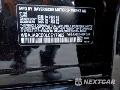 Zdjęcie 12 z 12 samochodu: 2020 BMW 530E VIN:WBAJA9C00LCE17963 - miniatura