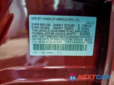 Zdjęcie 13 z 13 samochodu: 2020 ACURA ILX VIN:19UDE2F32LA012005 - miniatura