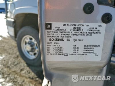 Zdjęcie 12 z 12 samochodu: 2005 CHEVROLET SILVERADO K2500 HEAVY DUTY VIN:1GCHK29U95E211092 - miniatura