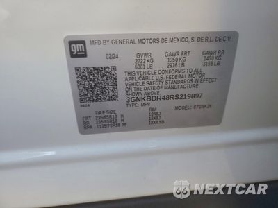 Zdjęcie 13 z 13 samochodu: 2024 CHEVROLET BLAZER 3LT VIN:3GNKBDR48RS219897 - miniatura