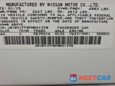 Zdjęcie 12 z 12 samochodu: 2015 INFINITI Q70L 3.7 VIN:JN1BY1PP8FM601378 - miniatura