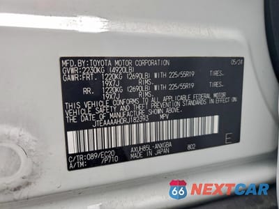 Zdjęcie 14 z 14 samochodu: 2024 TOYOTA VENZA LE VIN:JTEAAAAH0RJ182393 - miniatura
