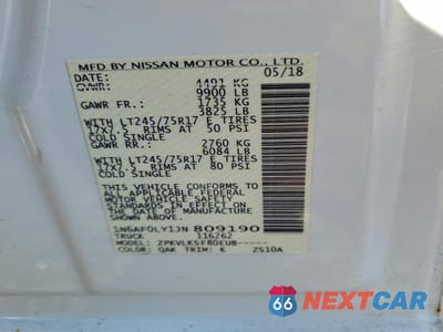 Zdjęcie 13 z 13 samochodu: 2018 NISSAN NV 2500 S VIN:1N6AF0LY1JN809190 - miniatura