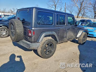 Trzecie zdjęcie samochodu z tyłu: 2021 JEEP WRANGLER UNLIMITED SPORT VIN:1C4HJXDN7MW819802 - miniatura