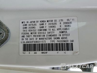Zdjęcie 13 z 13 samochodu: 2011 ACURA TSX VIN:JH4CU2F60BC011573 - miniatura