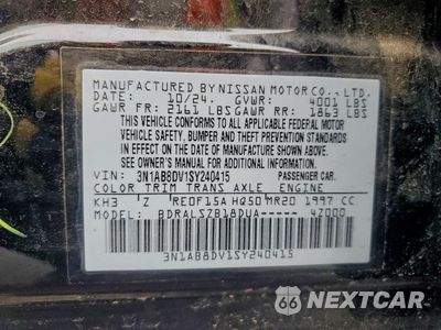 Zdjęcie 12 z 12 samochodu: 2025 NISSAN SENTRA SR VIN:3N1AB8DV1SY240415 - miniatura