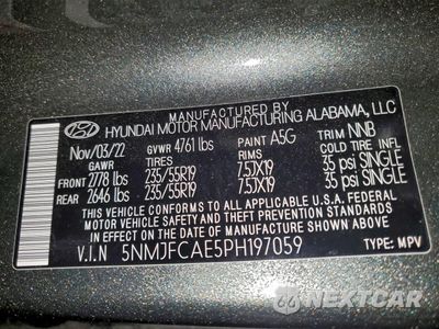 Zdjęcie 13 z 13 samochodu: 2023 HYUNDAI TUCSON SEL VIN:5NMJFCAE5PH197095 - miniatura