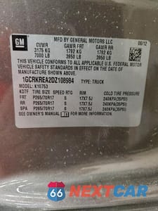 Zdjęcie 12 z 12 samochodu: 2013 CHEVROLET SILVERADO K1500 LS VIN:1GCRKREA2DZ108984 - miniatura
