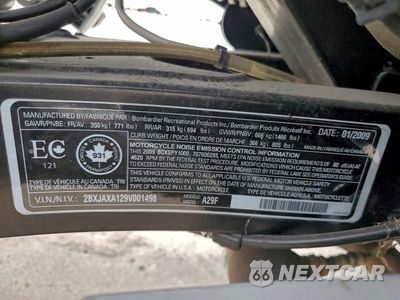 Zdjęcie 9 z 9 samochodu: 2009 CAN-AM SPYDER ROADSTER VIN:2BXJAXA129V001498 - miniatura