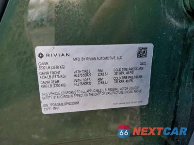 Zdjęcie 13 z 13 samochodu: 2023 RIVIAN R1S LAUNCH EDITION VIN:7PDSGABLXPN020988 - miniatura