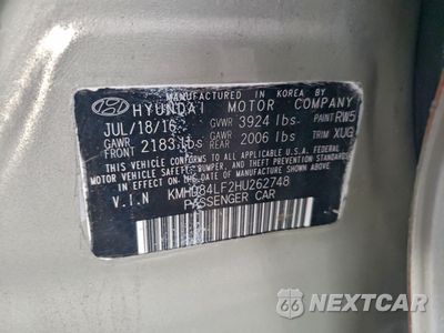 Zdjęcie 13 z 13 samochodu: 2017 HYUNDAI ELANTRA SE VIN:KMHD84LF2HU262748 - miniatura