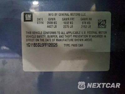 Zdjęcie 12 z 12 samochodu: 2015 CHEVROLET MALIBU LS VIN:1G11B5SL6FF126526 - miniatura
