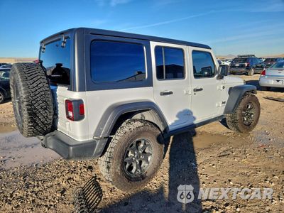 Trzecie zdjęcie samochodu z tyłu: 2022 JEEP WRANGLER UNLIMITED SPORT VIN:1C4HJXDG8NW252647 - miniatura