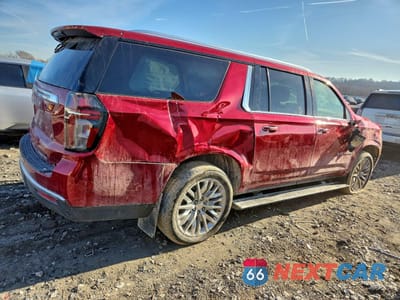 Trzecie zdjęcie samochodu z tyłu: 2023 CHEVROLET SUBURBAN K1500 PREMIER VIN:1GNSKFKT8PR425444 - miniatura