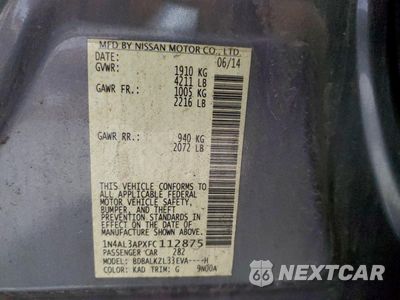 Zdjęcie 12 z 13 samochodu: 2015 NISSAN ALTIMA 2.5 VIN:1N4AL3APXFC112875 - miniatura