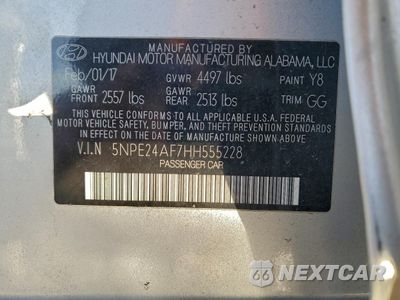 Zdjęcie 12 z 15 samochodu: 2017 HYUNDAI SONATA SE VIN:5NPE24AF7HH555228 - miniatura