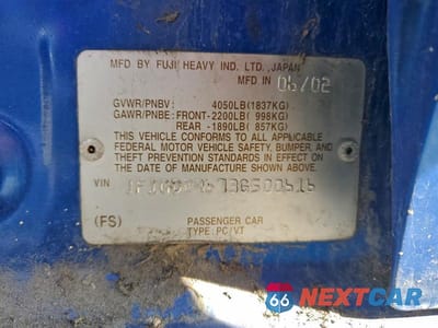 Zdjęcie 13 z 13 samochodu: 2003 SUBARU IMPREZA WRX VIN:JF1GD29673G500616 - miniatura