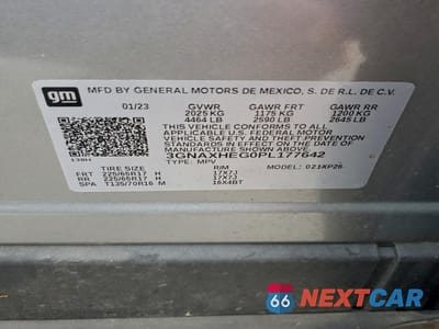 Zdjęcie 13 z 14 samochodu: 2023 CHEVROLET EQUINOX LS VIN:3GNAXHEG0PL177642 - miniatura
