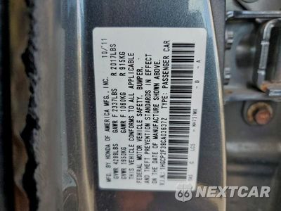 Zdjęcie 13 z 13 samochodu: 2012 HONDA ACCORD VIN:1HGCP2F39CA036372 - miniatura