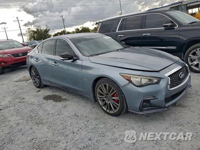 Czwarte zdjęcie samochodu z boku: 2018 INFINITI Q50 RED SPORT 400 VIN:JN1FV7AP7JM460060 - miniatura