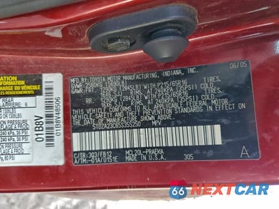 Zdjęcie 13 z 13 samochodu: 2005 TOYOTA SIENNA VIN:5TDZA23C65S355250 - miniatura