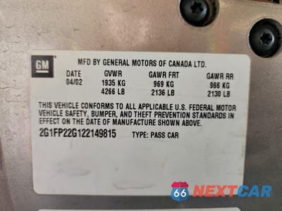 Zdjęcie 12 z 12 samochodu: 2002 CHEVROLET CAMARO Z28 VIN:2G1FP22G122149815 - miniatura