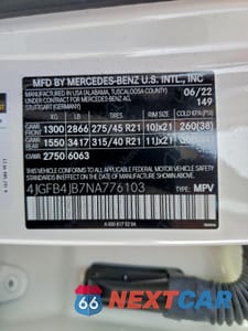 Zdjęcie 13 z 13 samochodu: 2022 MERCEDES-BENZ GLE 350 VIN:4JGFB4JB7NA776103 - miniatura