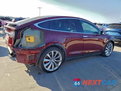 Trzecie zdjęcie samochodu z tyłu: 2016 TESLA MODEL X VIN:5YJXCBE44GFS00923 - miniatura