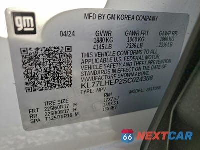 Zdjęcie 13 z 13 samochodu: 2025 CHEVROLET TRAX 1LT VIN:KL77LHEP2SC024308 - miniatura