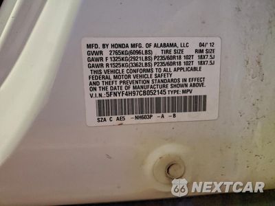Zdjęcie 14 z 15 samochodu: 2012 HONDA PILOT TOURING VIN:5FNYF4H97CB052145 - miniatura