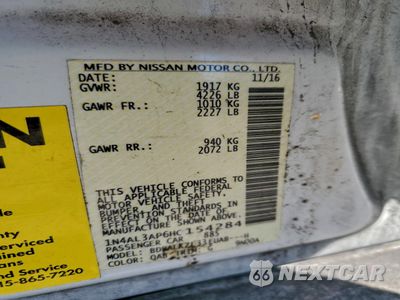 Zdjęcie 12 z 13 samochodu: 2017 NISSAN ALTIMA 2.5 VIN:1N4AL3AP6HC154284 - miniatura