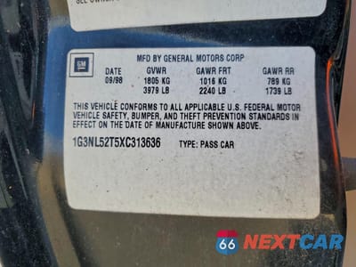 Zdjęcie 12 z 12 samochodu: 1999 OLDSMOBILE ALERO GL VIN:1G3NL52T5XC313636 - miniatura
