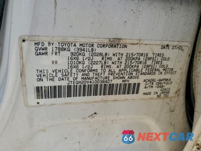 Zdjęcie 13 z 13 samochodu: 2001 TOYOTA RAV4 VIN:JTEGH20V410038407 - miniatura