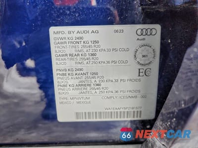 Zdjęcie 14 z 14 samochodu: 2023 AUDI Q5 PREMIUM PLUS 45 VIN:WA1EAAFY5P2181577 - miniatura