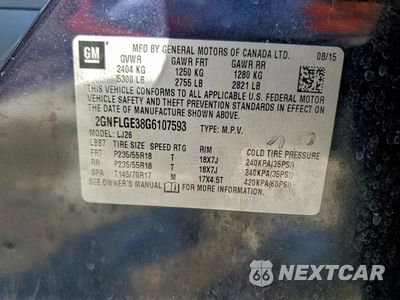 Zdjęcie 13 z 13 samochodu: 2016 CHEVROLET EQUINOX LTZ VIN:2GNFLGE38G6107593 - miniatura