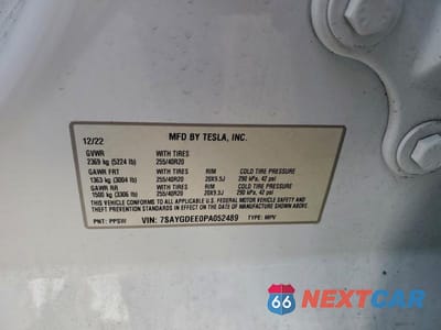 Zdjęcie 12 z 12 samochodu: 2023 TESLA MODEL Y VIN:7SAYGDEE0PA052489 - miniatura