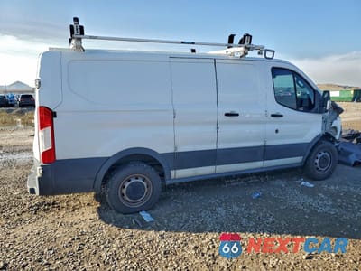 Trzecie zdjęcie samochodu z tyłu: 2018 FORD TRANSIT T-150 VIN:1FTYE1ZM7JKB21159 - miniatura