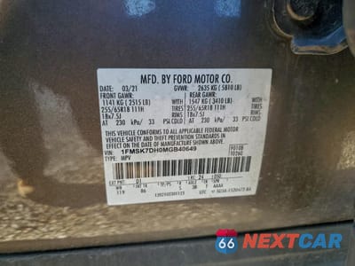 Zdjęcie 13 z 13 samochodu: 2021 FORD EXPLORER XLT VIN:1FMSK7DH0MGB40649 - miniatura